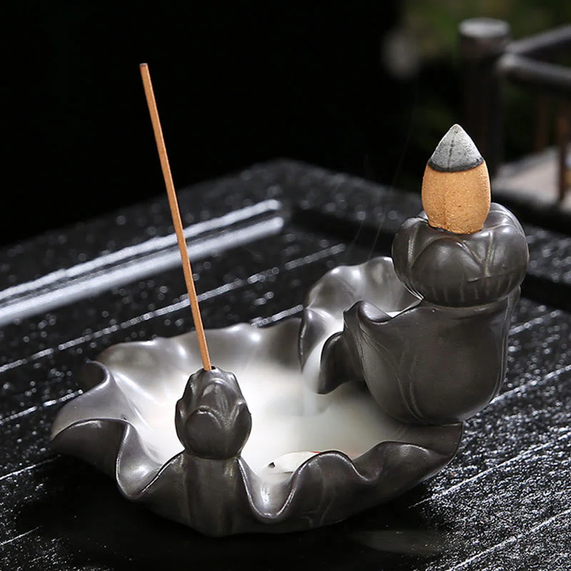 Decorazione per bruciatore di incenso portafortuna con pesce koi Buddha Stones - Image 7