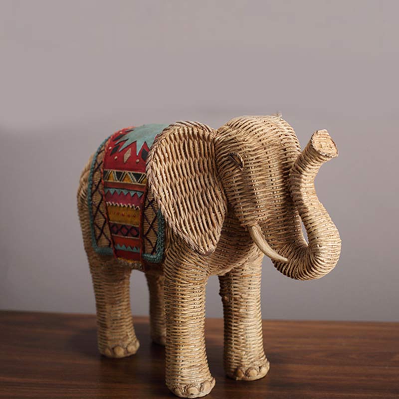 Decorazione per la casa in resina con elefante, saggezza e ricchezza - Image 11