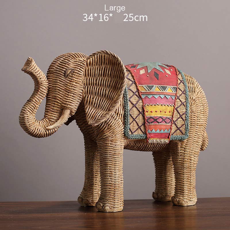 Decorazione per la casa in resina con elefante, saggezza e ricchezza - Image 7