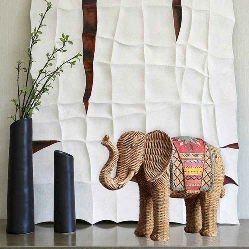 Decorazione per la casa in resina con elefante, saggezza e ricchezza - Image 8
