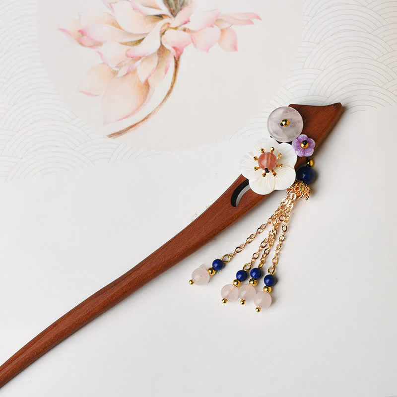 Decorazioni per forcine curative con ciondolo di cristallo rosa e legno di sandalo rosso - Image 4