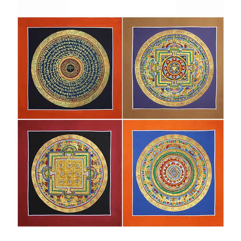 Dipinto Thangka tibetano fatto a mano, benedizione spirituale, scatola cieca, motivo a colori casuali - Image 19