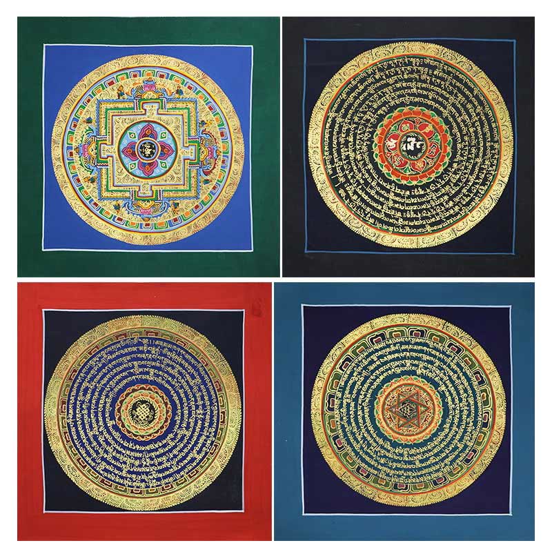 Dipinto Thangka tibetano fatto a mano, benedizione spirituale, scatola cieca, motivo a colori casuali - Image 23