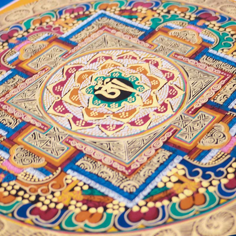 Dipinto Thangka tibetano fatto a mano, benedizione Thangka, scatola cieca, motivo a colori casuali - Image 10