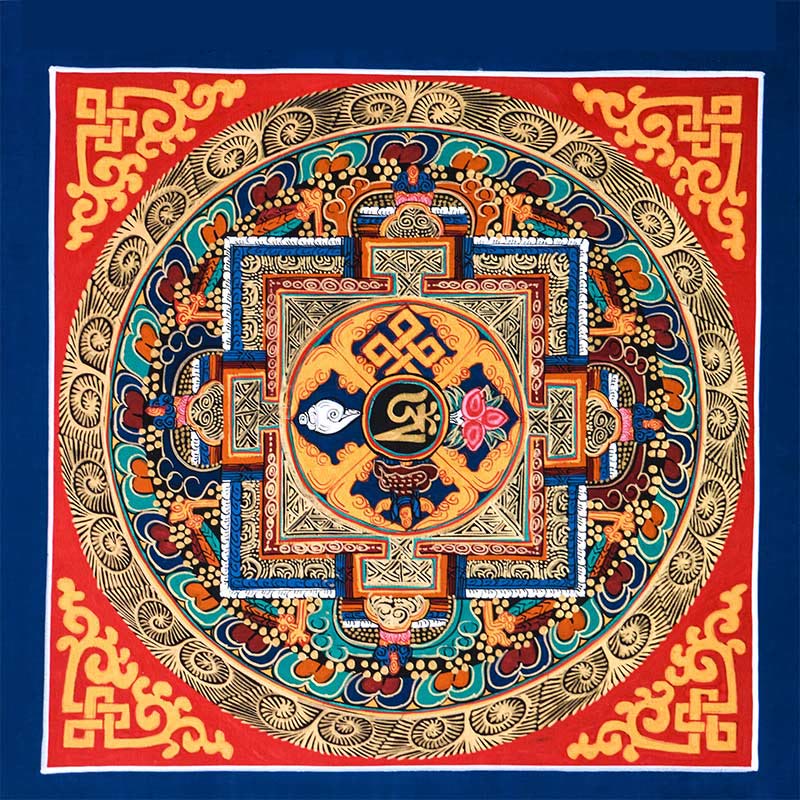 Dipinto Thangka tibetano fatto a mano, benedizione Thangka, scatola cieca, motivo a colori casuali - Image 16