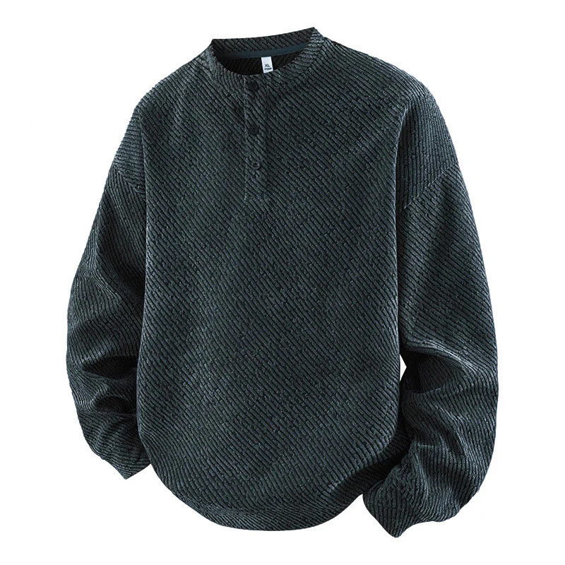Felpa con cappuccio da uomo con bottoni e scollo rotondo a Buddha Stones Fall