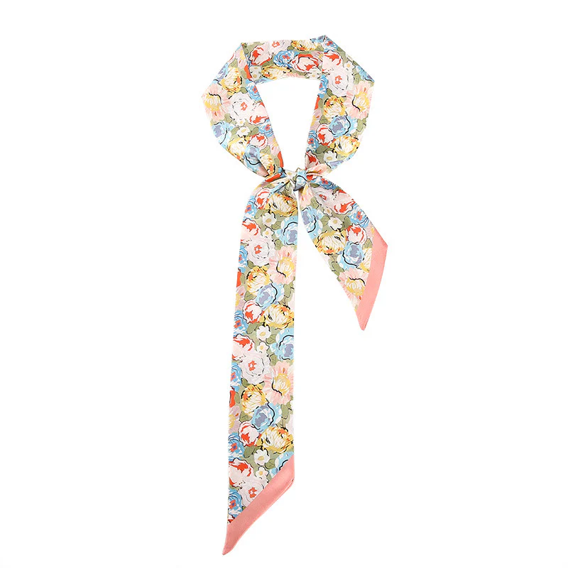 Foulard per capelli in seta 100% gelso Twilly, motivo floreale , Buddha Stones , affreschi di Dunhuang, montagne, tramonto - Image 18