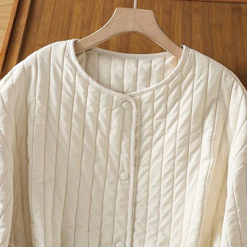 Giacca da donna in cotone con scollo rotondo semplice, coulisse e maniche lunghe, con tasca, modello Buddha Stones - Image 13