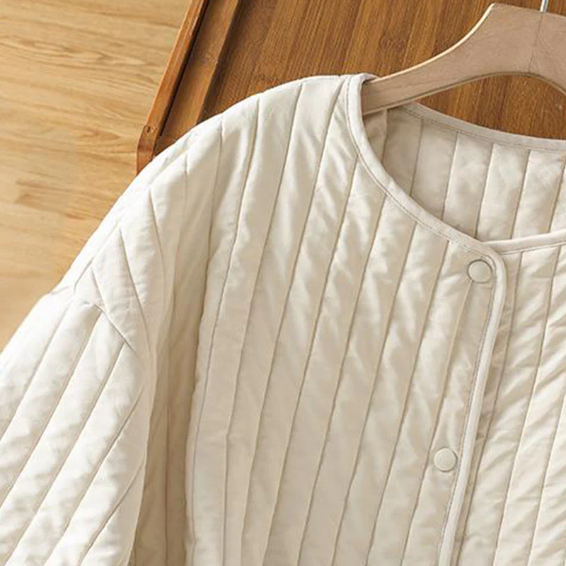Giacca da donna in cotone con scollo rotondo semplice, coulisse e maniche lunghe, con tasca, modello Buddha Stones - Image 15