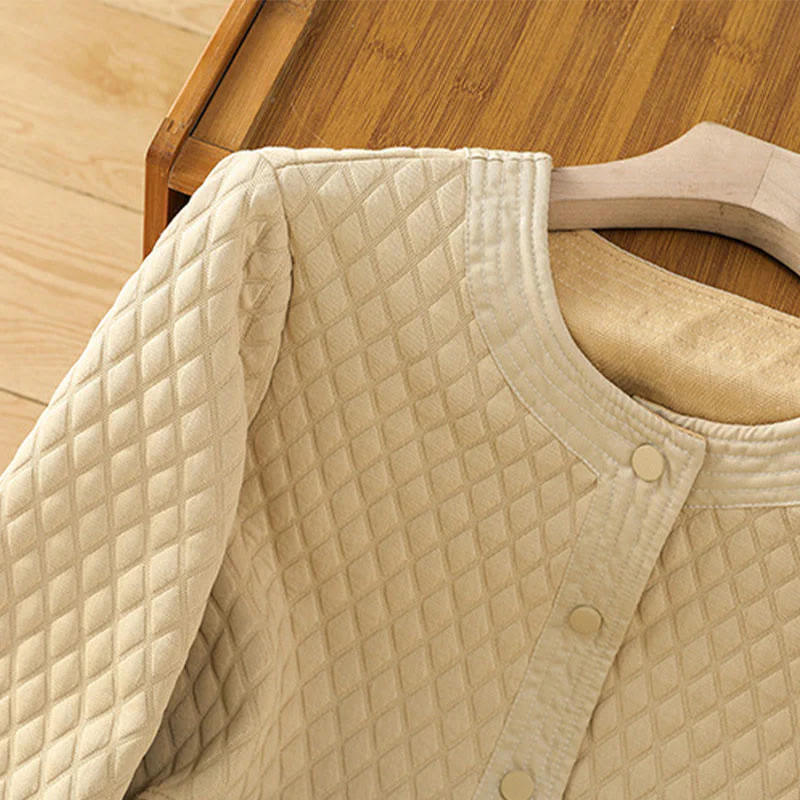 Giacca da donna in cotone a maniche lunghe con tasche, stile retrò, motivo Buddha Stones - Image 3
