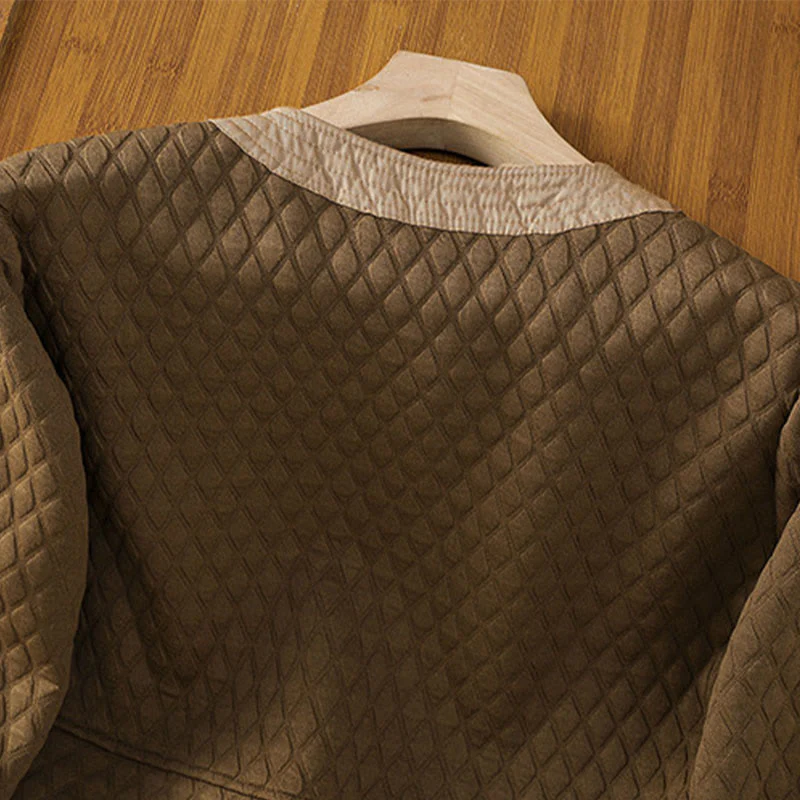Giacca da donna in cotone a maniche lunghe con tasche, stile retrò, motivo Buddha Stones - Image 33