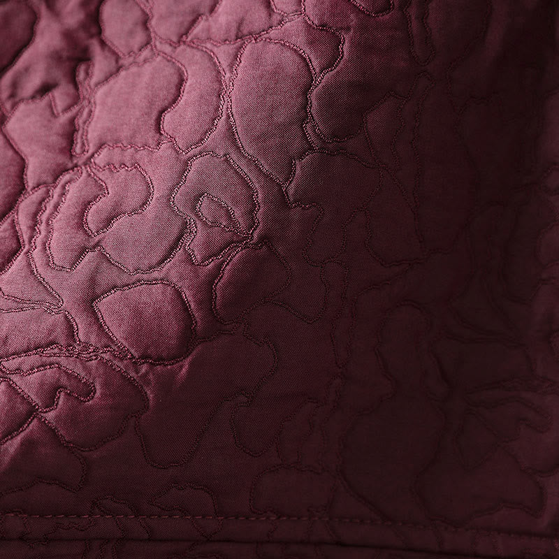 Giacca da donna in cotone jacquard di media lunghezza con bottoni autunnali, maniche lunghe e tasche , Buddha Stones - Image 11