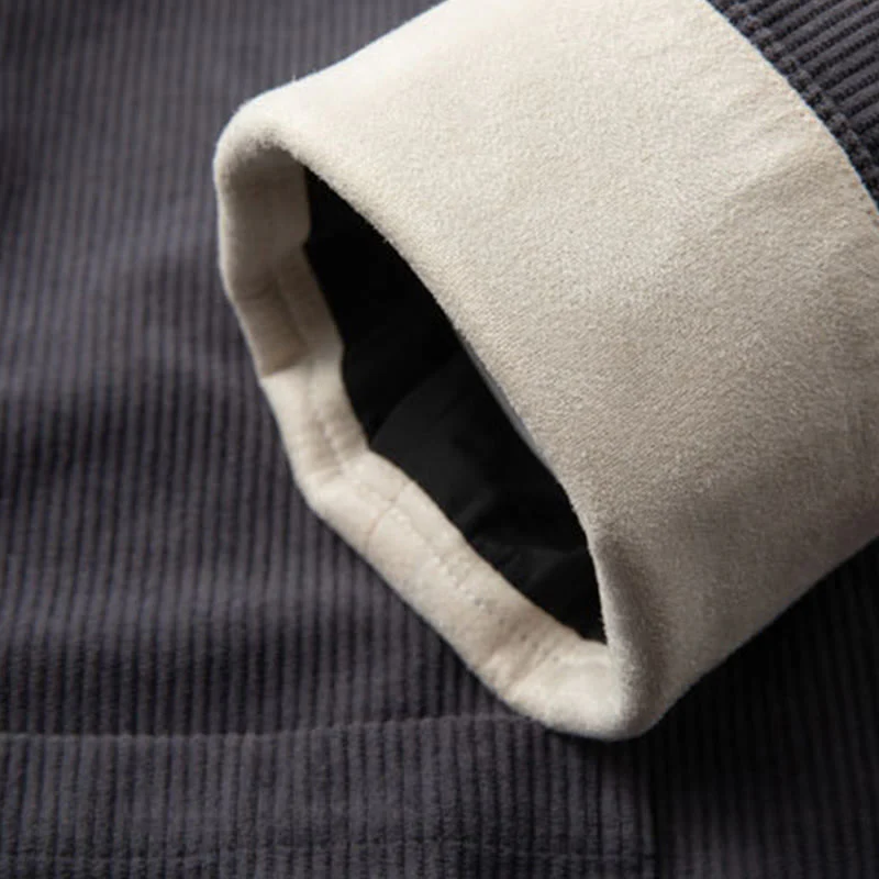 Giacca da uomo in cotone con colletto alla coreana, maniche lunghe, bottoni a rana e tasche, modello Buddha Stones - Image 7