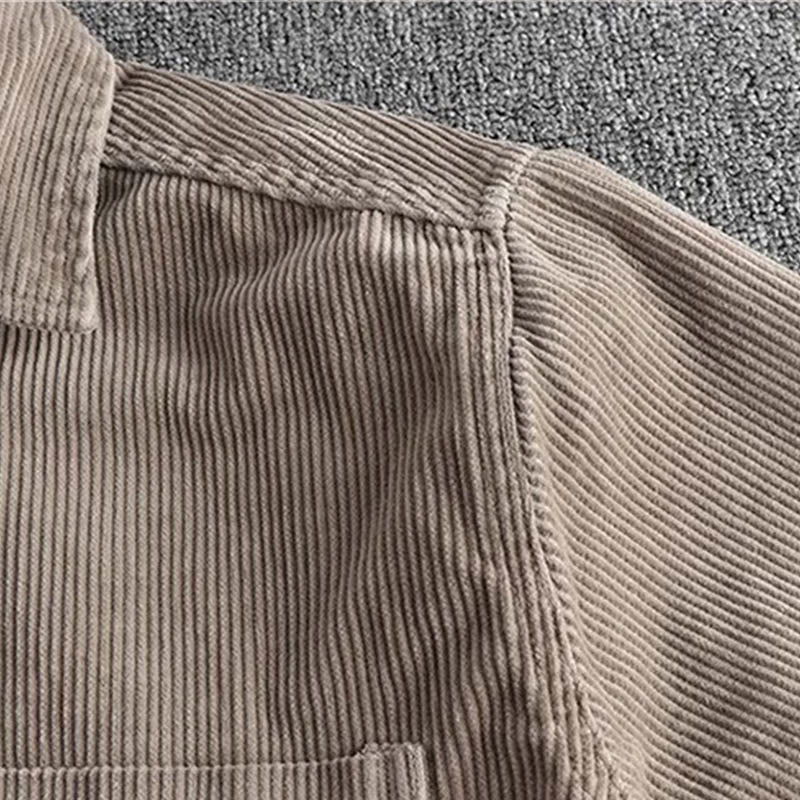 Giacca da uomo monopetto con maniche lunghe e tasche, tinta unita, con bottoni, in tessuto spesso Buddha Stones - Image 3