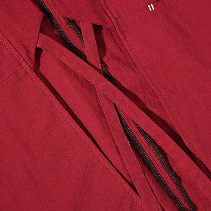 Giacca kimono da uomo con maniche a tre quarti, aperta sul davanti, tinta unita, con lacci Buddha Stones - Image 11
