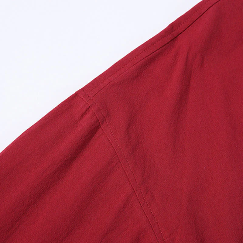 Giacca kimono da uomo con maniche a tre quarti, aperta sul davanti, tinta unita, con lacci Buddha Stones - Image 9