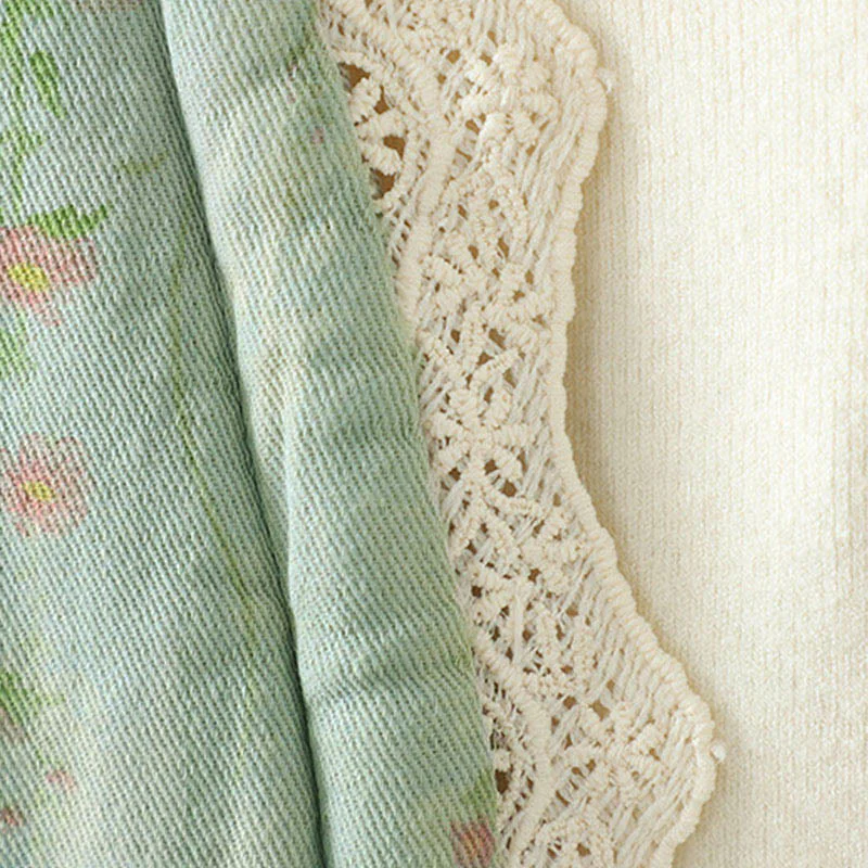 Giacca termica da donna in cotone a maniche lunghe con patchwork di pizzo invernale Buddha Stones e tasche - Image 20