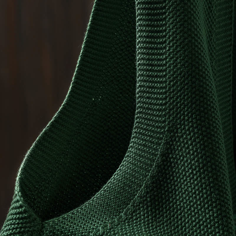 Gilet da donna in maglia di cotone senza maniche con ricamo a forma di albero di coniglio , Buddha Stones - Image 8