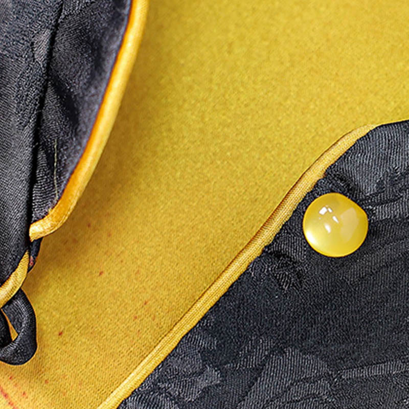 Gilet da indossare su entrambi i lati con motivo a fiori di prugna e ricamo vintage Buddha Stones - Image 8