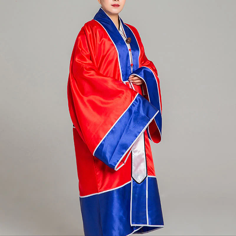 Kimono unisex con maniche lunghe e larghe, ricamo a gru Wudang, motivo Buddha Stones, per cerimonia Qigong Tai Chi. - Image 3