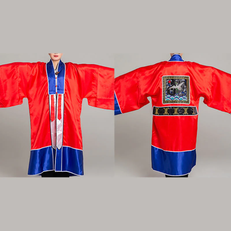 Kimono unisex con maniche lunghe e larghe, ricamo a gru Wudang, motivo Buddha Stones, per cerimonia Qigong Tai Chi. - Image 7
