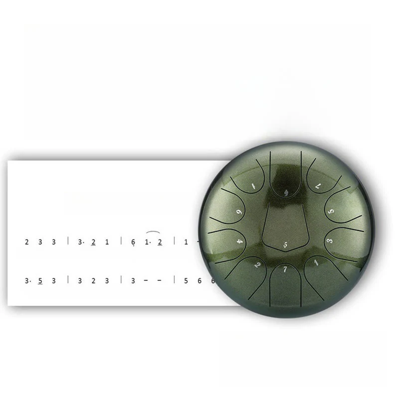 Kit di percussioni per meditazione con tamburo in acciaio Buddha Stones, 13 note, 12 pollici - Image 11