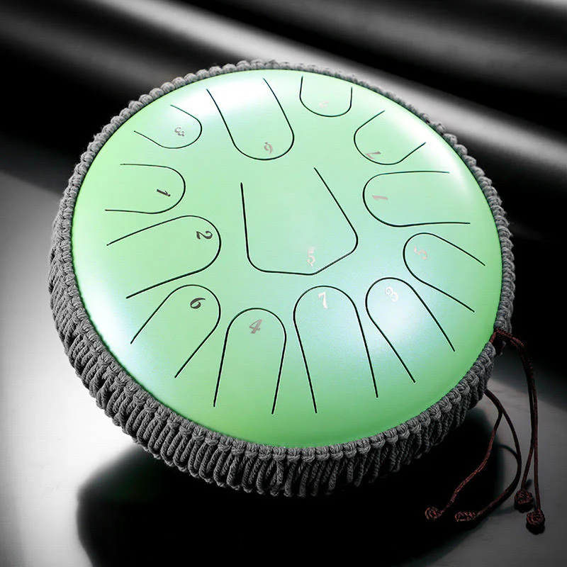 Kit di percussioni per meditazione con tamburo in acciaio Buddha Stones, 13 note, 12 pollici - Image 12
