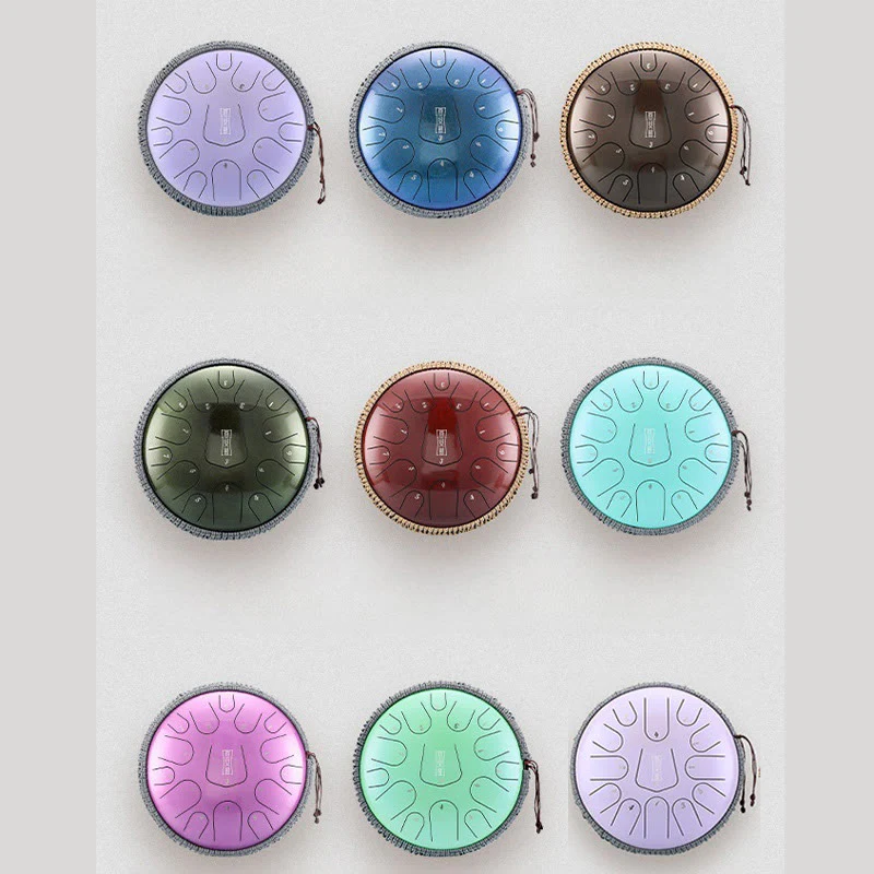 Kit di percussioni per meditazione con tamburo in acciaio Buddha Stones, 13 note, 12 pollici - Image 16