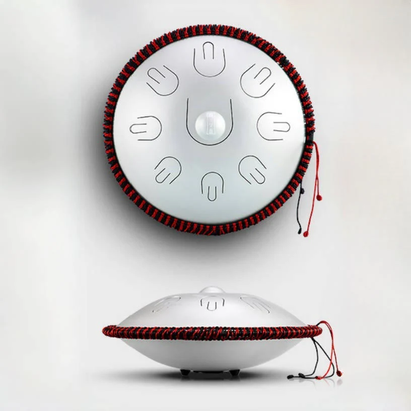 Kit per meditazione yoga con tamburo in acciaio Buddha Stones, 9 note, strumento handpan da 15 pollici - Image 12