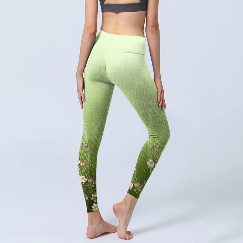 Leggings da palestra con stampa Buddha Stones Rose Lines Pattern, pantaloni da yoga da donna - Image 4