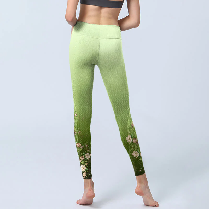 Leggings da palestra con stampa Buddha Stones Rose Lines Pattern, pantaloni da yoga da donna - Image 7