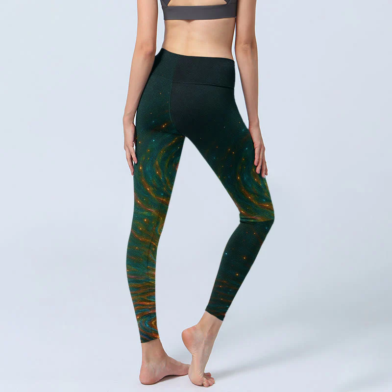 Leggings da palestra con stampa di increspature dell'acqua di loto, modello Buddha Stones, pantaloni da yoga da donna - Image 4