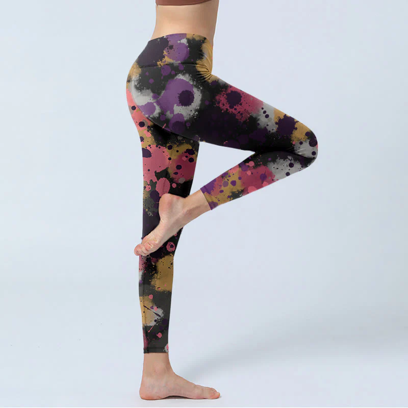 Leggings da yoga da donna con stampa a schizzi Buddha Stones - Image 5