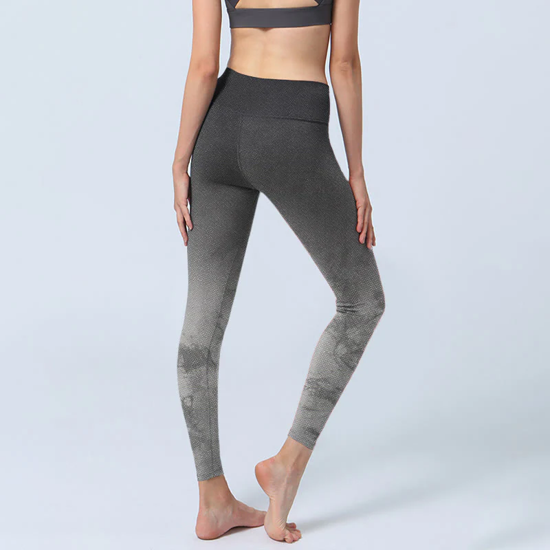 Leggings da yoga da donna con stampa floreale sfumata Buddha Stones - Image 4