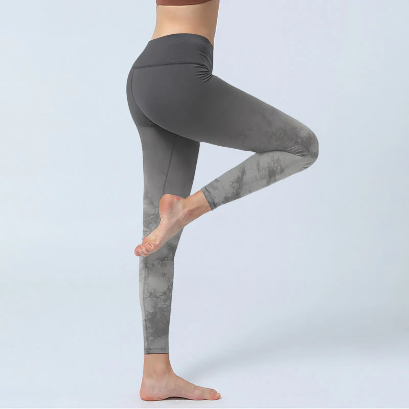 Leggings da yoga da donna con stampa floreale sfumata Buddha Stones - Image 5
