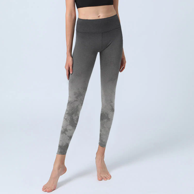 Leggings da yoga da donna con stampa floreale sfumata Buddha Stones - Image 7