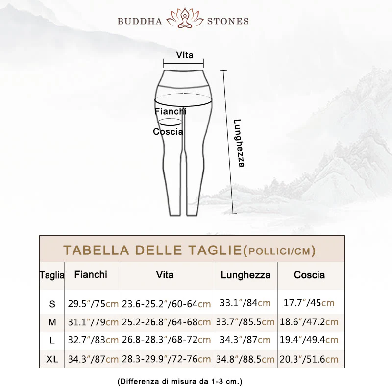 Leggings sportivi da donna con stampa di inchiostro bianco e fiori rosa , Buddha Stones, pantaloni da yoga e fitness - Image 7