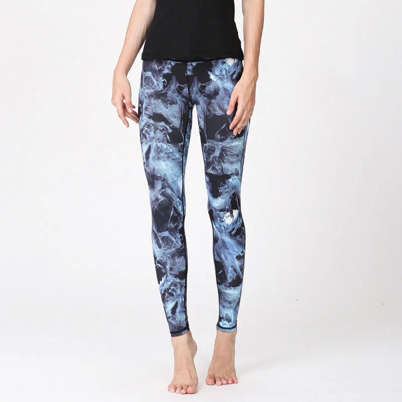 Leggings sportivi da fitness con stampa di Buddha Stones, pantaloni da yoga da donna - Image 3