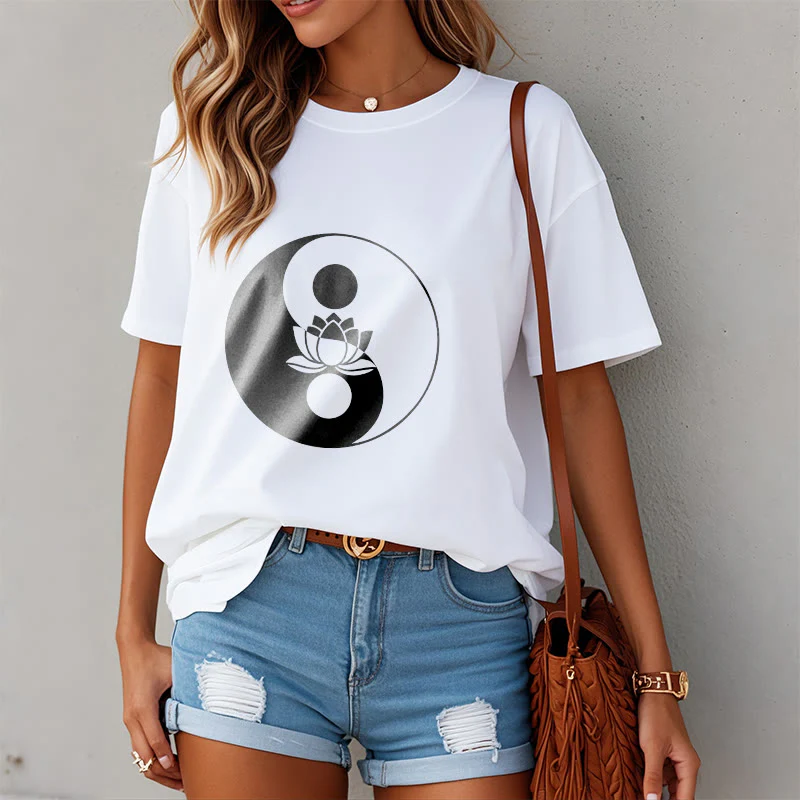 Maglietta Buddha Stones fiore di loto Yin Yang - Image 3