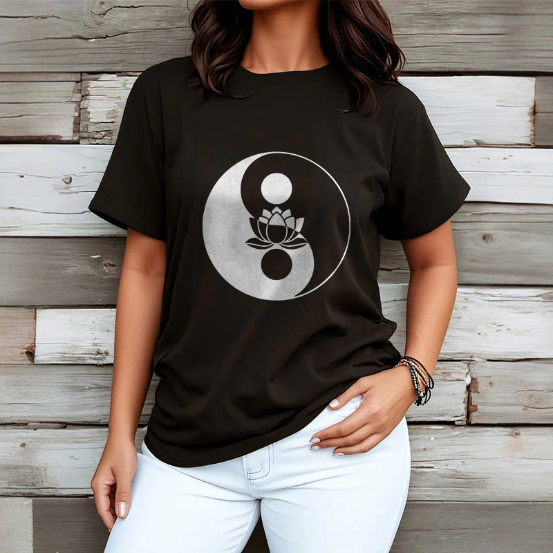 Maglietta Buddha Stones fiore di loto Yin Yang - Image 8
