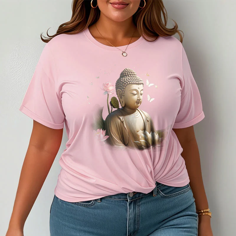 Maglietta Buddha Stones Lotus Butterfly Meditazione Buddha Tee - Image 13