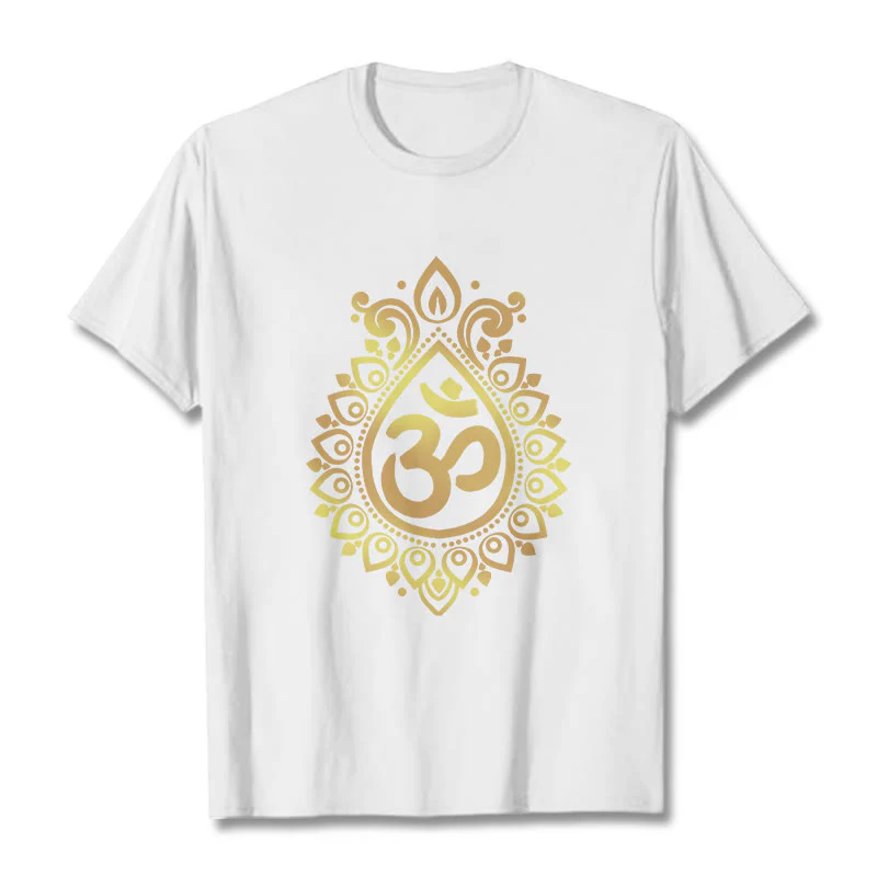 Maglietta con design OM e gocce d'acqua Buddha Stones - Image 6