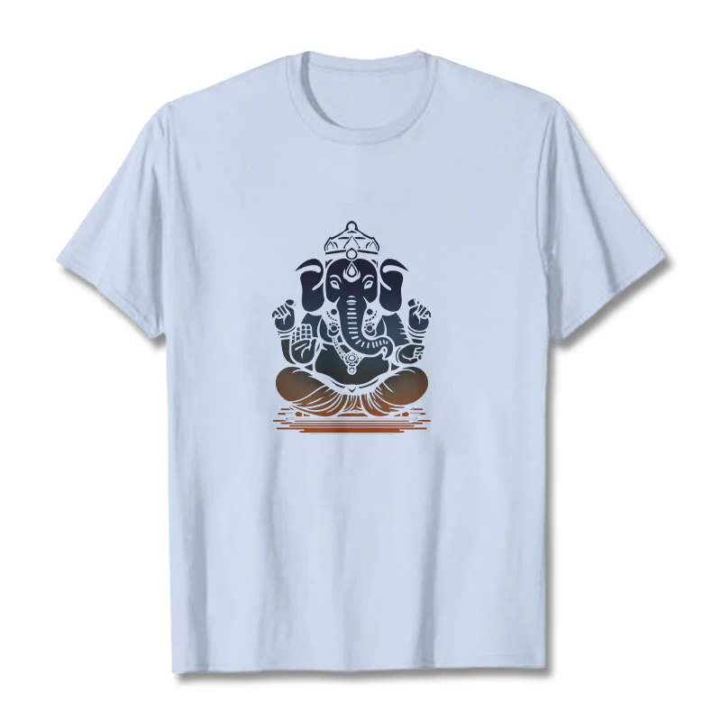 Maglietta con motivo a elefante Ganesh in meditazione con Buddha Stones - Image 19