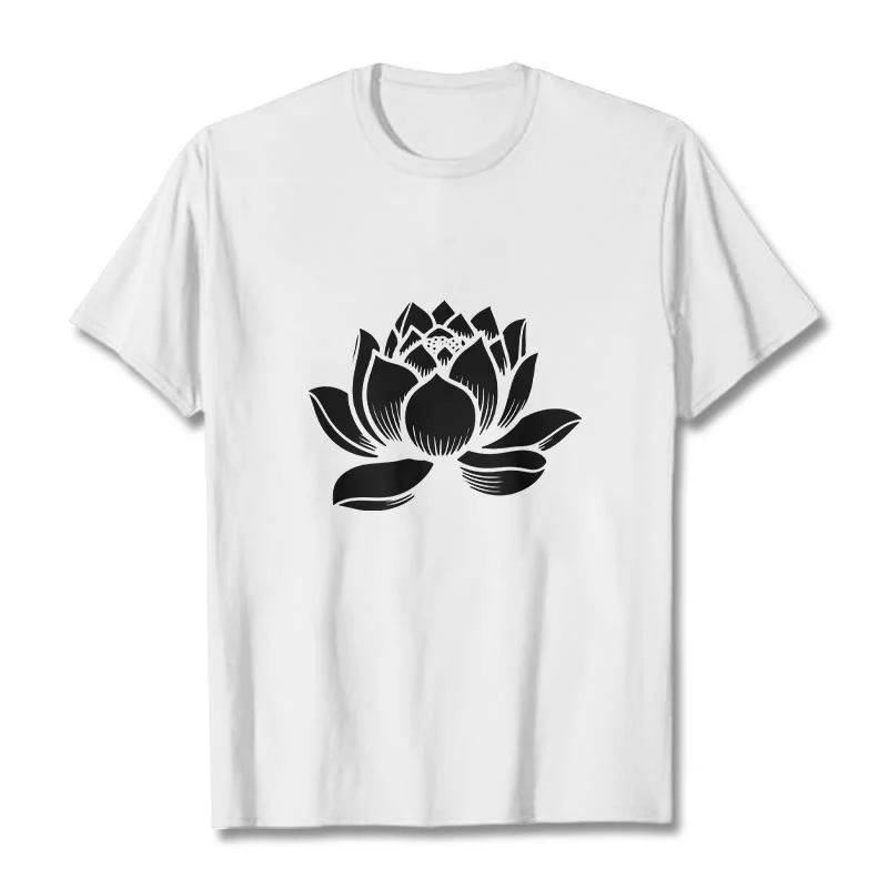 Maglietta con motivo a fiore di loto Buddha Stones - Image 8