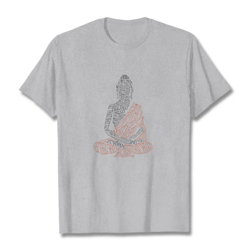 Maglietta con motivo Buddha Stones Buddha in meditazione Let That Shit Go - Image 20
