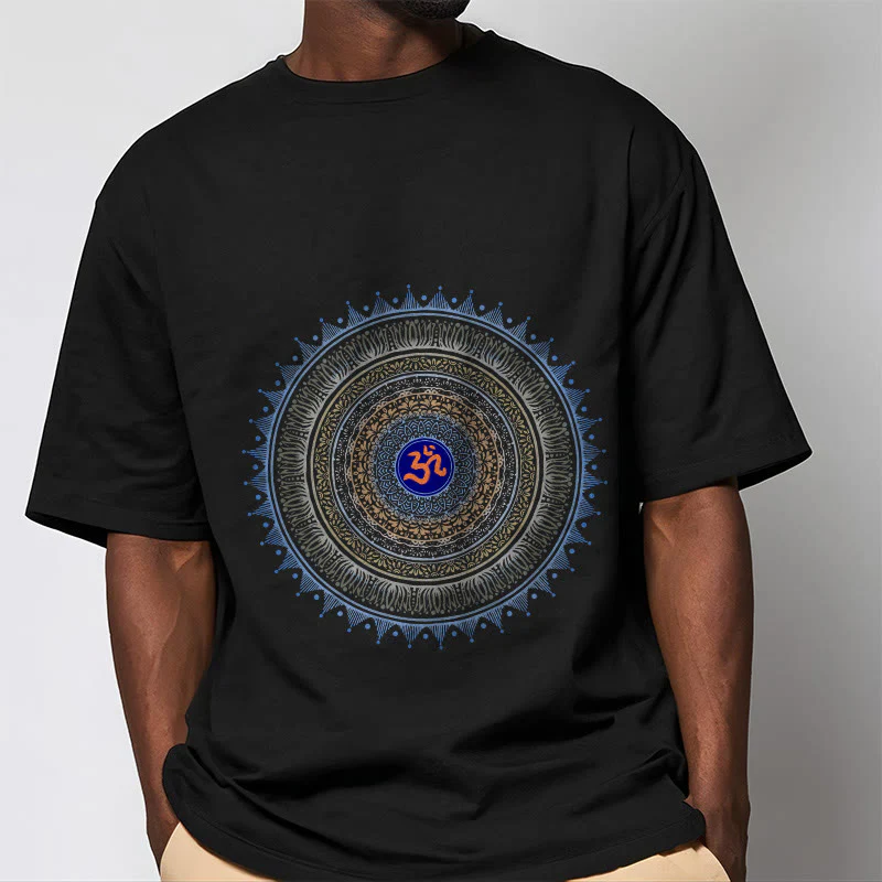 Maglietta con motivo Buddha Stones Mandala Flower OM - Image 2
