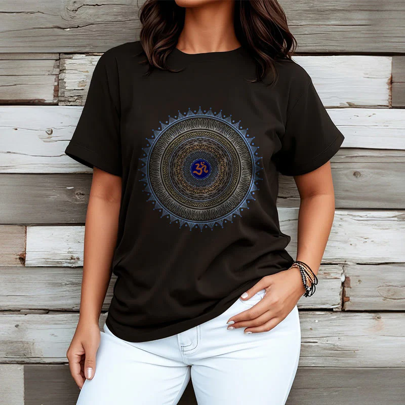 Maglietta con motivo Buddha Stones Mandala Flower OM - Image 4