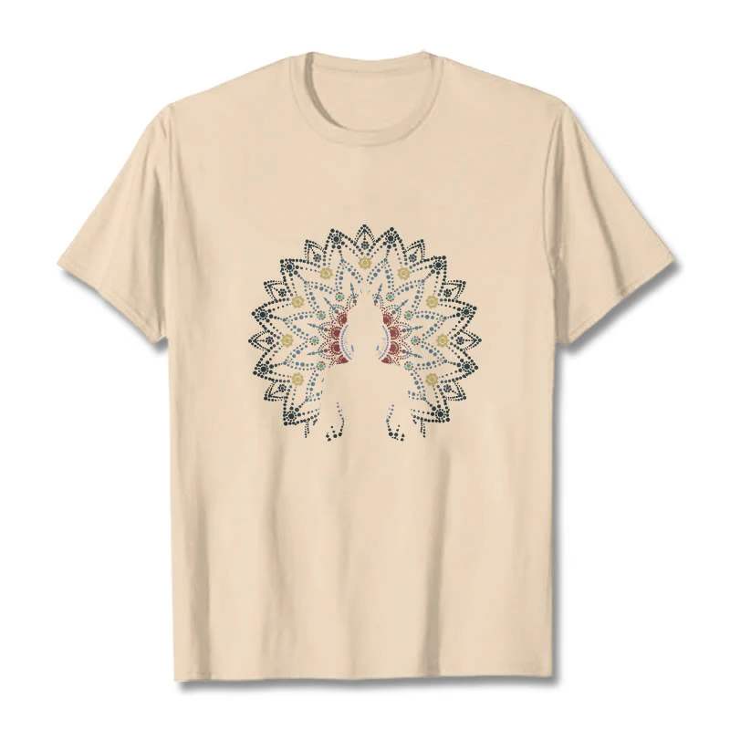 Maglietta con motivo Buddha Stones Mandala Flower Sereno Buddha seduto - Image 11