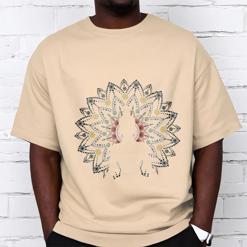 Maglietta con motivo Buddha Stones Mandala Flower Sereno Buddha seduto - Image 12