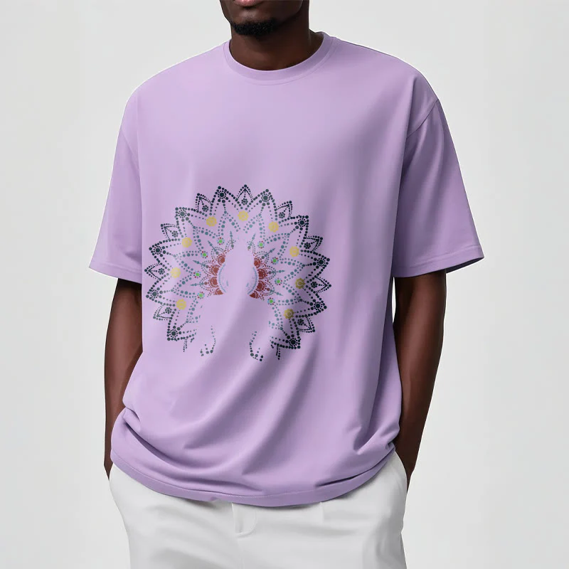 Maglietta con motivo Buddha Stones Mandala Flower Sereno Buddha seduto - Image 18